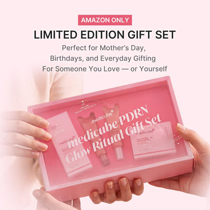 PDRN Glow Ritual Gift Set | Collagen, Retinol, Peptides for Firm & Glow | Full Size Serum, Cream & Mini Eye Cream, Mask | Skincare Gift Set, Korean Skincare Set, Gifts for Her